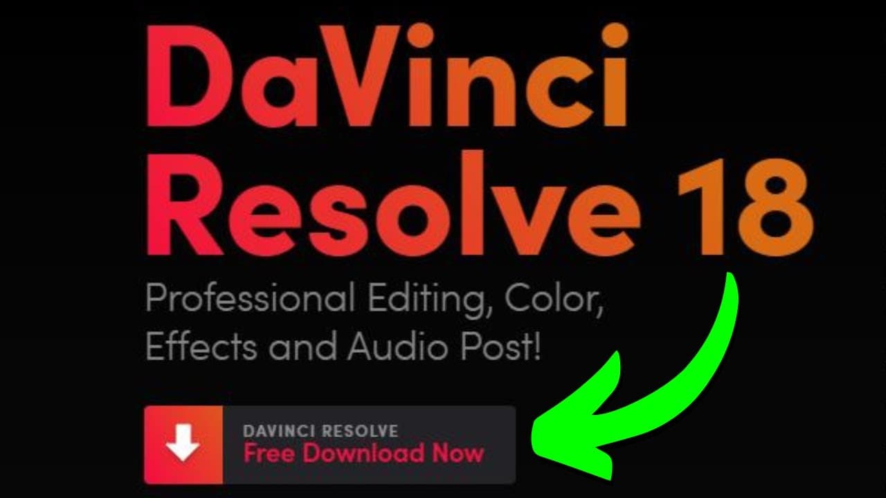 DaVinci Resolve 18 download on Windows 10/11.