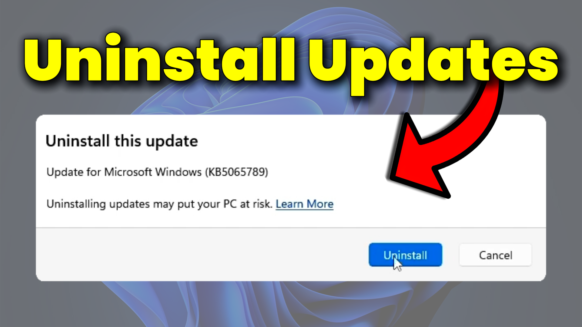 Uninstall Windows Updates Cover Image