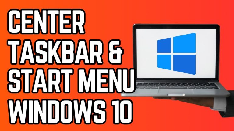 Windows 10 tutorial for centering taskbar icons and Start Menu customization guide