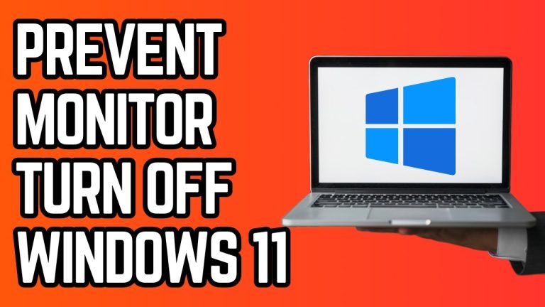 Windows 11 tutorial for preventing PC monitors from automatically turning off during use