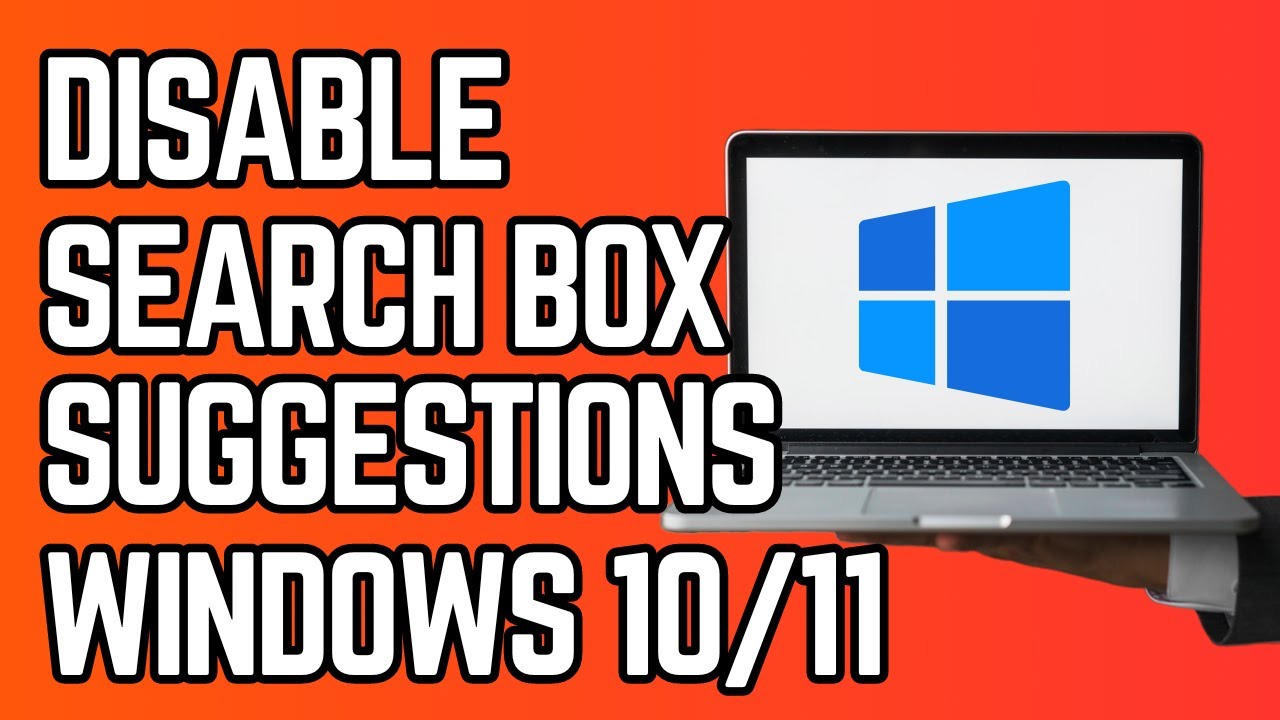 Tutorial for disabling File Explorer search box suggestions on Windows 10 and 11 using Registry Editor