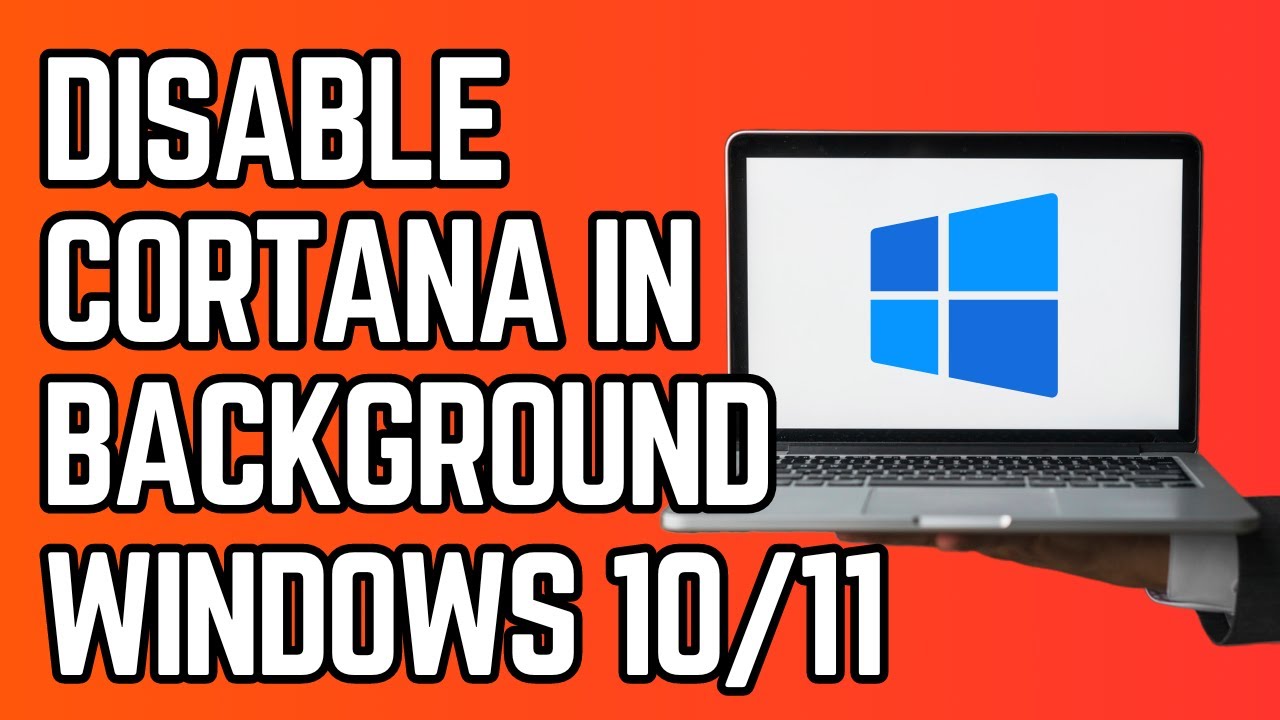 Tutorial on how to disable Cortana running in the background on Windows 10 and 11 using Registry Editor