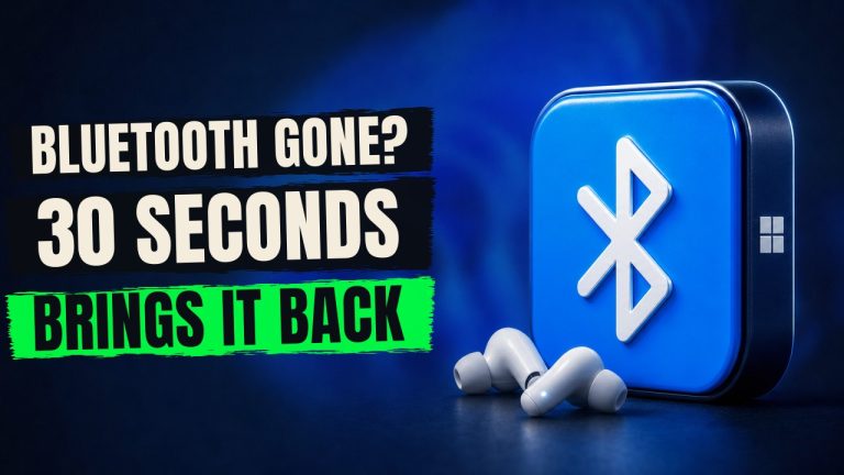 Fix Bluetooth not working on Windows 11 tutorial: missing toggle, won't connect, keeps disconnecting