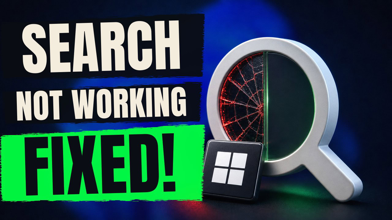 Windows 11 search not working fix tutorial: search box won't open, can't type, or shows no results