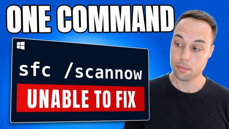 Tutorial showing why to run DISM before sfc scannow to repair Windows 11 system files