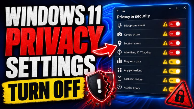 Windows 11 Privacy Settings to Turn Off Cover Image