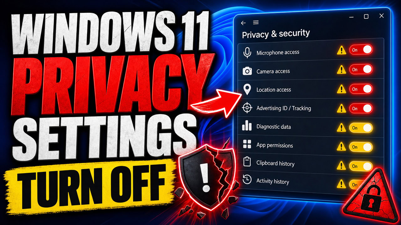 Windows 11 Privacy Settings to Turn Off Cover Image